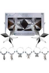 kreativekraft Christmas Cracker Glass Decoration Pack of 6 - Size: 6 Pack