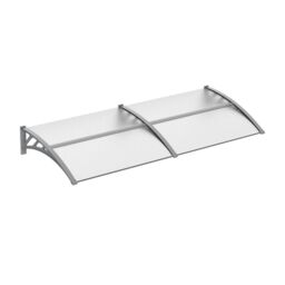 OUTSUNNY Door Canopy Awning Outdoor Window Rain Shelter for Door 196 x 75cm in Clear - Size: 196 x 75 cm - thumbnail 2
