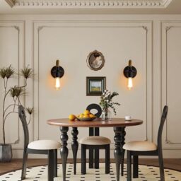 COMELY 2 Packs Wall Lamp, Industrial Wall Light, E27 Hemp Rope Retro Wall Lamp in Black - thumbnail 2
