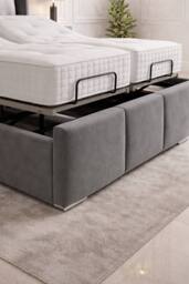PARADISE BEDS LTD York Electric Adjustable Comfortable Bed with Headboard & Mattress in Cream - Size: Small Double - thumbnail 3