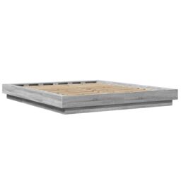 Berkfield Home Bed Frame without Mattress Grey Sonoma 150x200 cm King Size - thumbnail 6