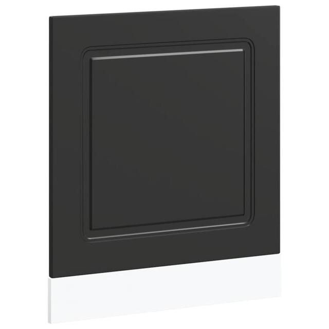 Berkfield Home Dishwasher Panel Kalmar Black 60x1.5x67 cm Engineered Wood in Black - image 1