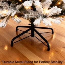 Shatchi 5Ft Pre-Lit Yukon Snow Pine Christmas Tree with 130 Warm White LEDs - thumbnail 7
