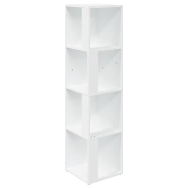 Berkfield Home Corner Cabinet White 33x33x132 cm Engineered Wood - Size: 33 x 33 x 132 cm - image 1