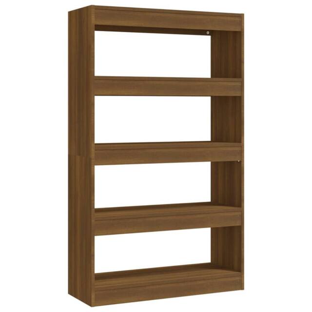 Berkfield Home Book Cabinet/Room Divider Brown Oak 80x30x135 cm Engineered Wood - Size: 80 x 30 x 135 cm - image 1