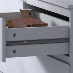 FWStyle Stora White 8 Drawer Modern Chest Of Drawers Extra Deep Storage Space - thumbnail 4