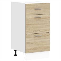Berkfield Home Bottom Cabinet Sonoma Oak 40x46x81.5 cm Engineered Wood in Brown - thumbnail 2