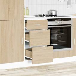 Berkfield Home Bottom Cabinet Sonoma Oak 40x46x81.5 cm Engineered Wood in Brown - thumbnail 3