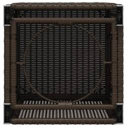 Berkfield Home Propane Tank Cover Table Brown 40x40x60 cm Poly Rattan - Size: 40 x 40 x 60 cm - thumbnail 8