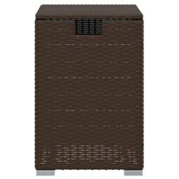 Berkfield Home Propane Tank Cover Table Brown 40x40x60 cm Poly Rattan - Size: 40 x 40 x 60 cm - thumbnail 5