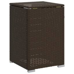 Berkfield Home Propane Tank Cover Table Brown 40x40x60 cm Poly Rattan - Size: 40 x 40 x 60 cm - thumbnail 7