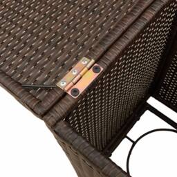Berkfield Home Propane Tank Cover Table Brown 40x40x60 cm Poly Rattan - Size: 40 x 40 x 60 cm - thumbnail 9