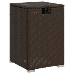 Berkfield Home Propane Tank Cover Table Brown 40x40x60 cm Poly Rattan - Size: 40 x 40 x 60 cm - thumbnail 2