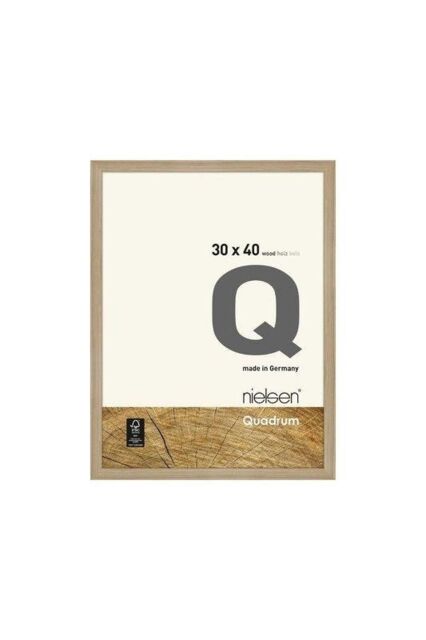 nielsen Quadrum 30 x 40cm Wooden Picture Frame With Protective Glass Front in Light Oak - Size: 30 x 40 cm - image 1