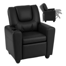 CASART Kids Recliner Chair Adjustable Toddler Lounge Chair Armchair Sofa in Black - thumbnail 7