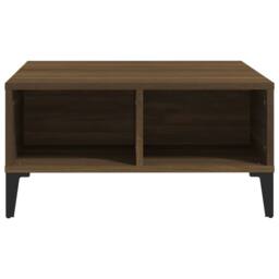Berkfield Home Modern Coffee Table Brown Oak 60x60x30 cm Engineered Wood - Size: 60 x 60 x 30 cm - thumbnail 1