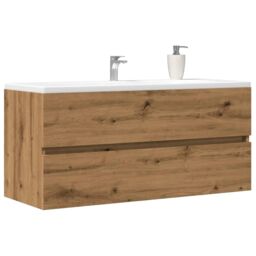 Berkfield Home Sink Cabinet Artisan Oak 100x38.5x45 cm Engineered Wood in Brown - thumbnail 1