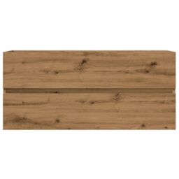 Berkfield Home Sink Cabinet Artisan Oak 100x38.5x45 cm Engineered Wood in Brown - thumbnail 4