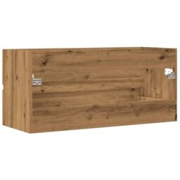 Berkfield Home Sink Cabinet Artisan Oak 100x38.5x45 cm Engineered Wood in Brown - thumbnail 6