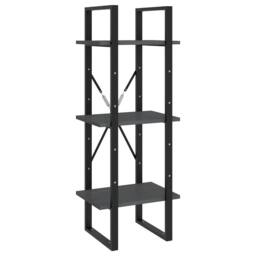 Berkfield Home Modern 5-Tier Book Cabinet Grey 40x30x175 cm Pinewood - Size: 40 x 30 x 175 cm - thumbnail 5