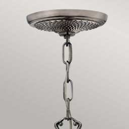 Netlighting Plantation Multi Arm Chandelier 3 Light Polished Antique Nickel Finish E14 in Grey - thumbnail 2