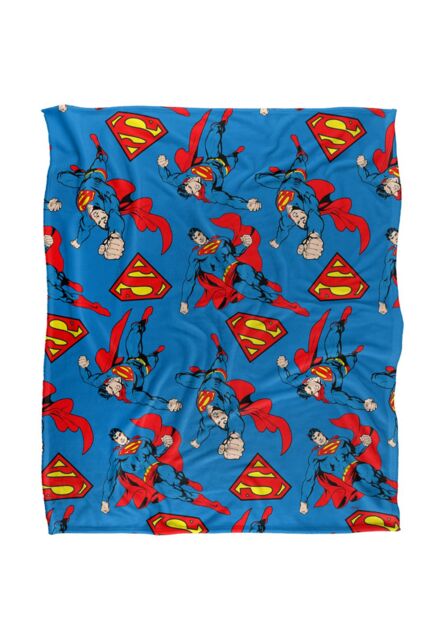 Warner Brothers Superman Officially Licensed Silky Touch Super Soft Throw Blanket 152 x 127 cm in White - image 1