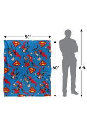 Warner Brothers Superman Officially Licensed Silky Touch Super Soft Throw Blanket 152 x 127 cm in White - thumbnail 5