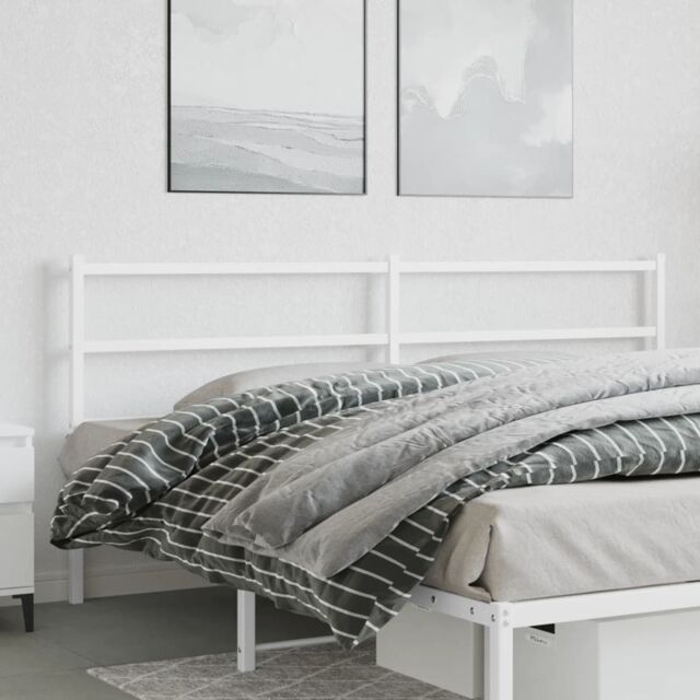 Berkfield Home Metal Headboard White 180 cm - image 1