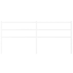 Berkfield Home Metal Headboard White 180 cm - thumbnail 3