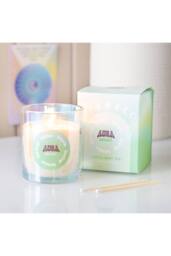 KDMD Aura Energy Lotus Mint Tea Iridescent Candle-35H Burn, Uplifting Scent in Green - thumbnail 1