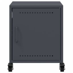 Berkfield Home Bedside Cabinets 2 pcs Anthracite 36x39x43.5 cm Steel in Black - thumbnail 6