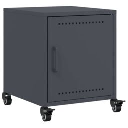 Berkfield Home Bedside Cabinets 2 pcs Anthracite 36x39x43.5 cm Steel in Black - thumbnail 5