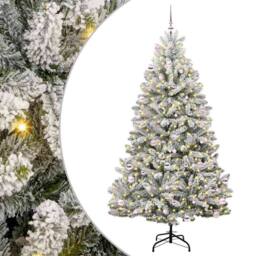 Berkfield Home Artificial Christmas Tree Green & White 240 cm PVC & Metal - thumbnail 2