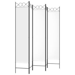 Berkfield Home 5-Panel Room Divider White 200x200 cm Fabric - thumbnail 5