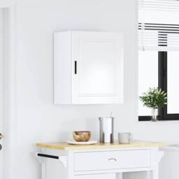 Berkfield Home Kitchen Wall Cabinet¬†Porto High Gloss White Engineered Wood - thumbnail 1