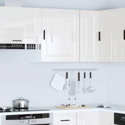 Berkfield Home Kitchen Wall Cabinet¬†Porto High Gloss White Engineered Wood - thumbnail 4