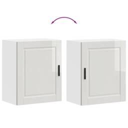 Berkfield Home Kitchen Wall Cabinet¬†Porto High Gloss White Engineered Wood - thumbnail 9
