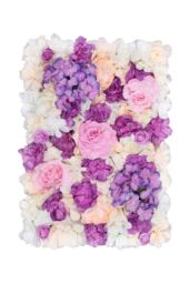 Neel Blue Artificial Flower Wall Panel Decorative Wedding Photography Backdrop in Purple - thumbnail 1