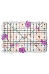 Neel Blue Artificial Flower Wall Panel Decorative Wedding Photography Backdrop in Purple - thumbnail 2