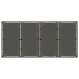 Berkfield Home Garden Table with Glass Top Grey 190x90x75 cm Poly Rattan - Size: 190 x 90 x 75 cm - thumbnail 7