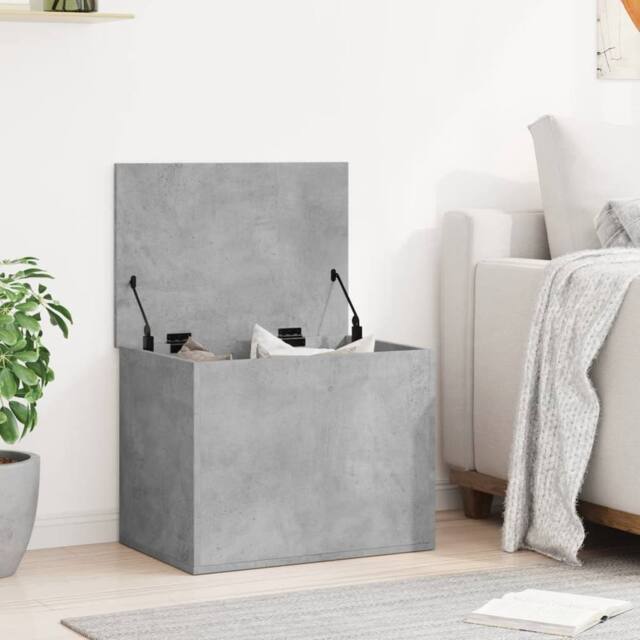 Berkfield Home Storage Box Concrete Grey 60x42x46 cm Engineered Wood - Size: 60 x 42 x 46 cm - image 1