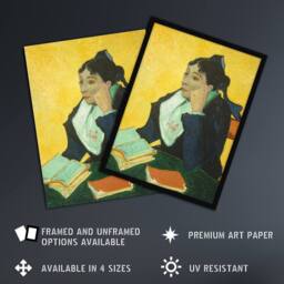 "Artery8 Madame Joseph Michel Ginoux Van Gogh Vintage Wall Art Print Poster in Yellow - Size: W12"" x H16""" - thumbnail 2