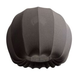 CGC Lighting Lila Grey Rounded Ribbed Stretch Cotton Fabric Lampshade - thumbnail 7