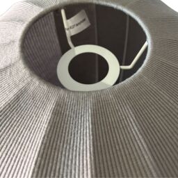 CGC Lighting Lila Grey Rounded Ribbed Stretch Cotton Fabric Lampshade - thumbnail 9