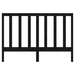 Berkfield Home Beautiful Bed Headboard Black 146x4x100 cm Solid Wood Pine - Size: 146 x 4 x 100 cm - thumbnail 4