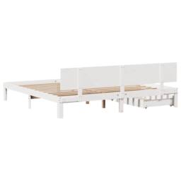 Berkfield Home Bed Frame with Drawers without Mattress White 180x200 cm Super King - thumbnail 6
