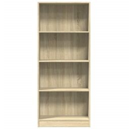 Berkfield Home Bookcase Sonoma Oak 60x24x143 cm Engineered Wood in Brown - Size: 60 x 24 x 143 cm - thumbnail 4