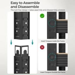 Ventryn Black 5-Tier Floor-Standing Storage Rack, Adjustable - thumbnail 4