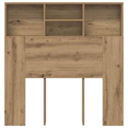 Berkfield Home Headboard Cabinet with Shelf Artisan oak 100 x 19 x 103.5 cm in Brown - thumbnail 5