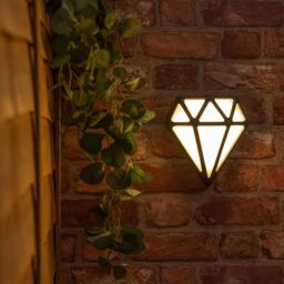 ValueLights Diamond Single IP44 Rated Bathroom Frosted Integrated LED Wall Light in Black - thumbnail 2